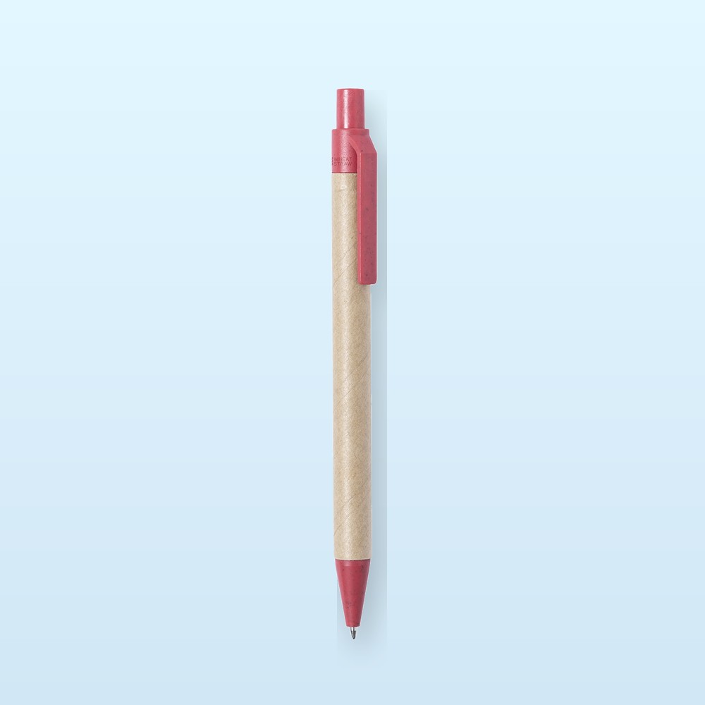 penna a sfera - rosso - naturale
