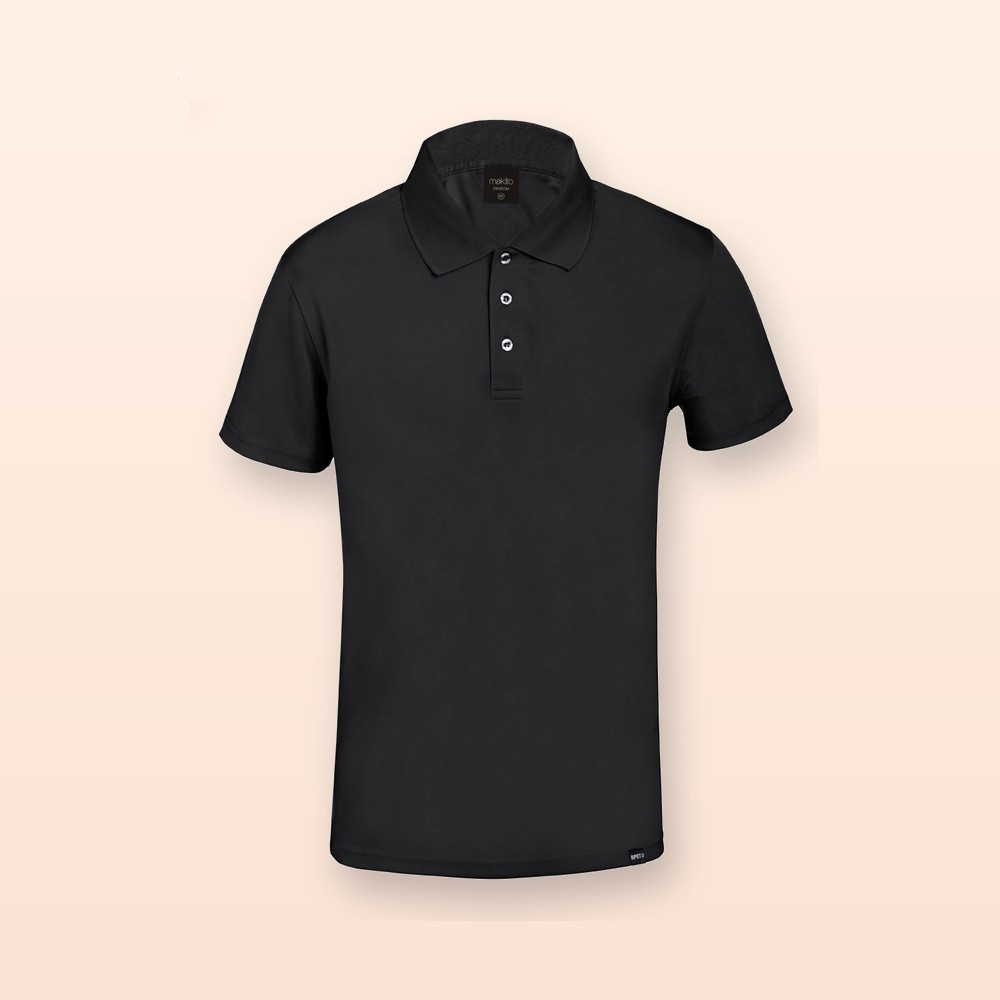 Polo in RPET - nero - XL
