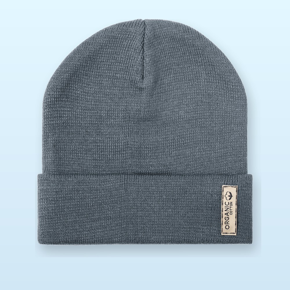 Cappellino invernale in cotone organico - grigio