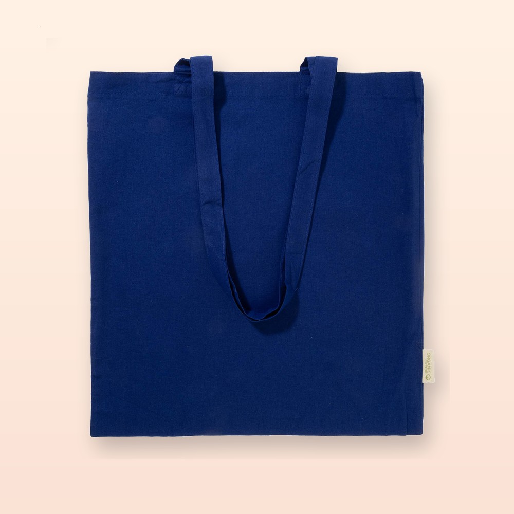 Shopper in cotone - blu scuro