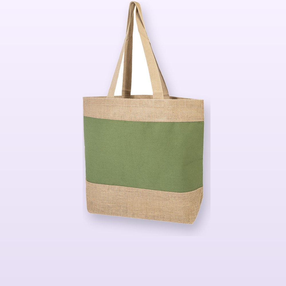 Borsa shopper da spiaggia - verde - naturale