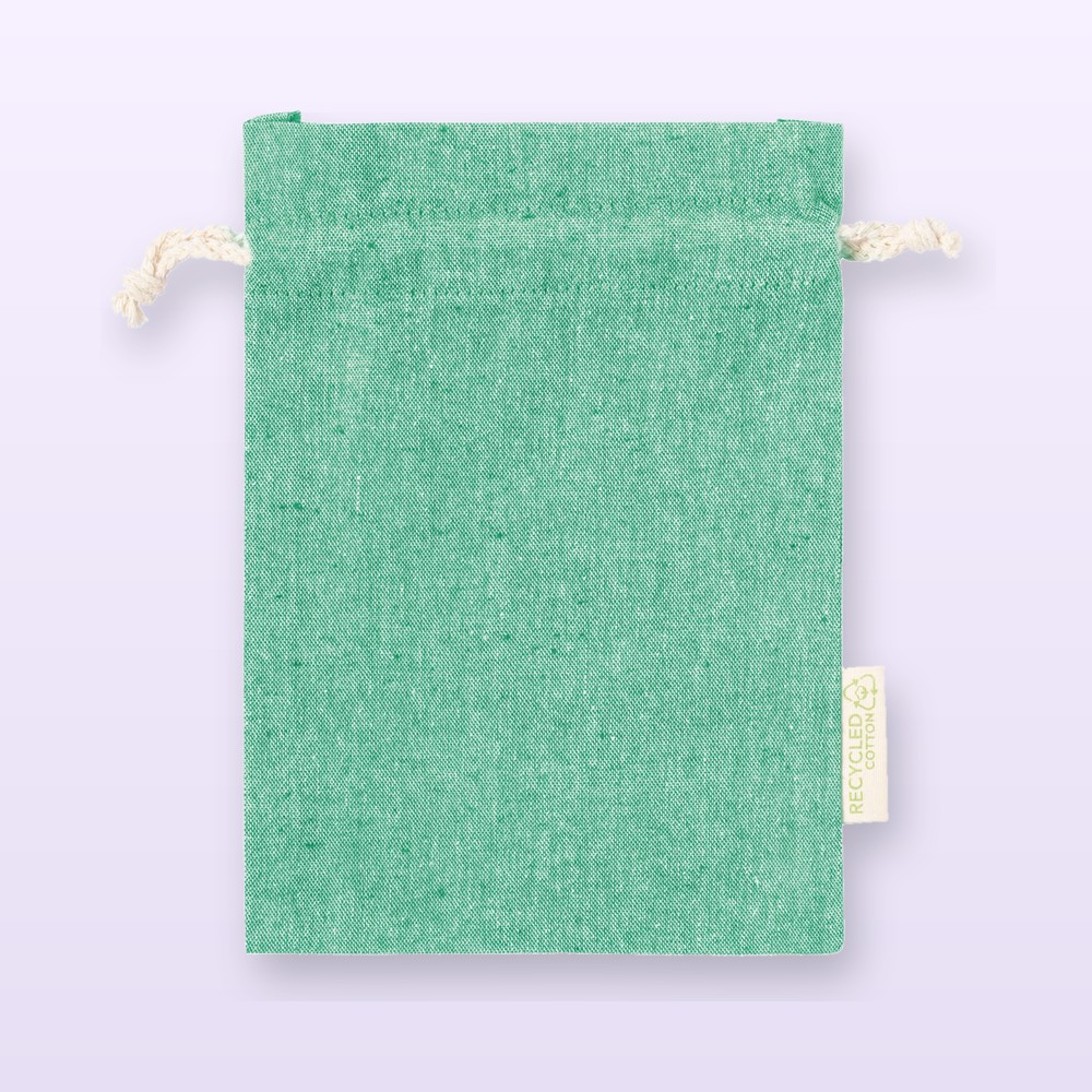 sacchetto regalo in cotone, medio - verde