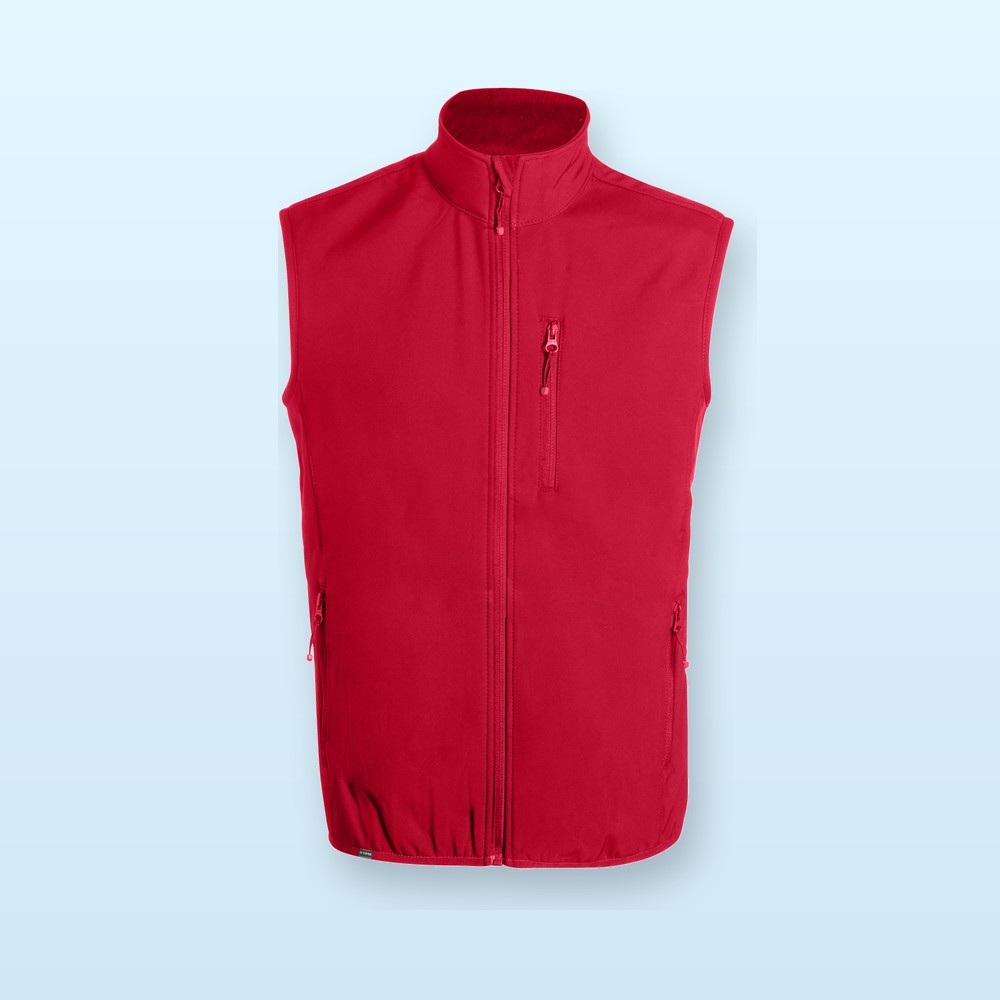 Gilet softshell in RPET - rosso - XXL