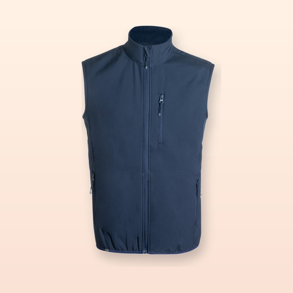 Gilet softshell in RPET - blu scuro - M