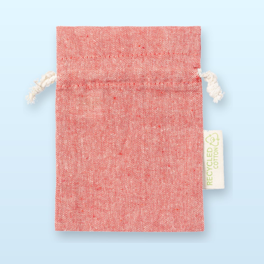 sacchetto regalo in cotone, piccolo - rosso