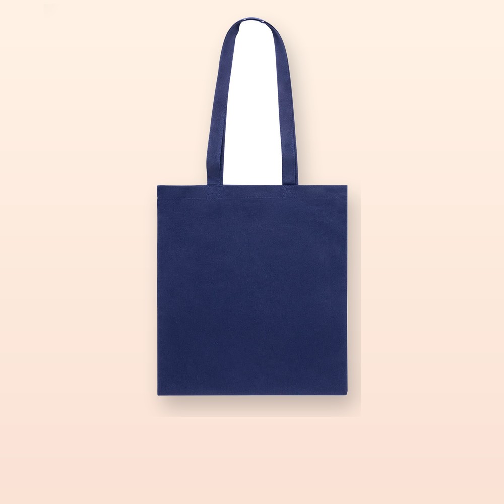 Shopper in cotone - blu scuro