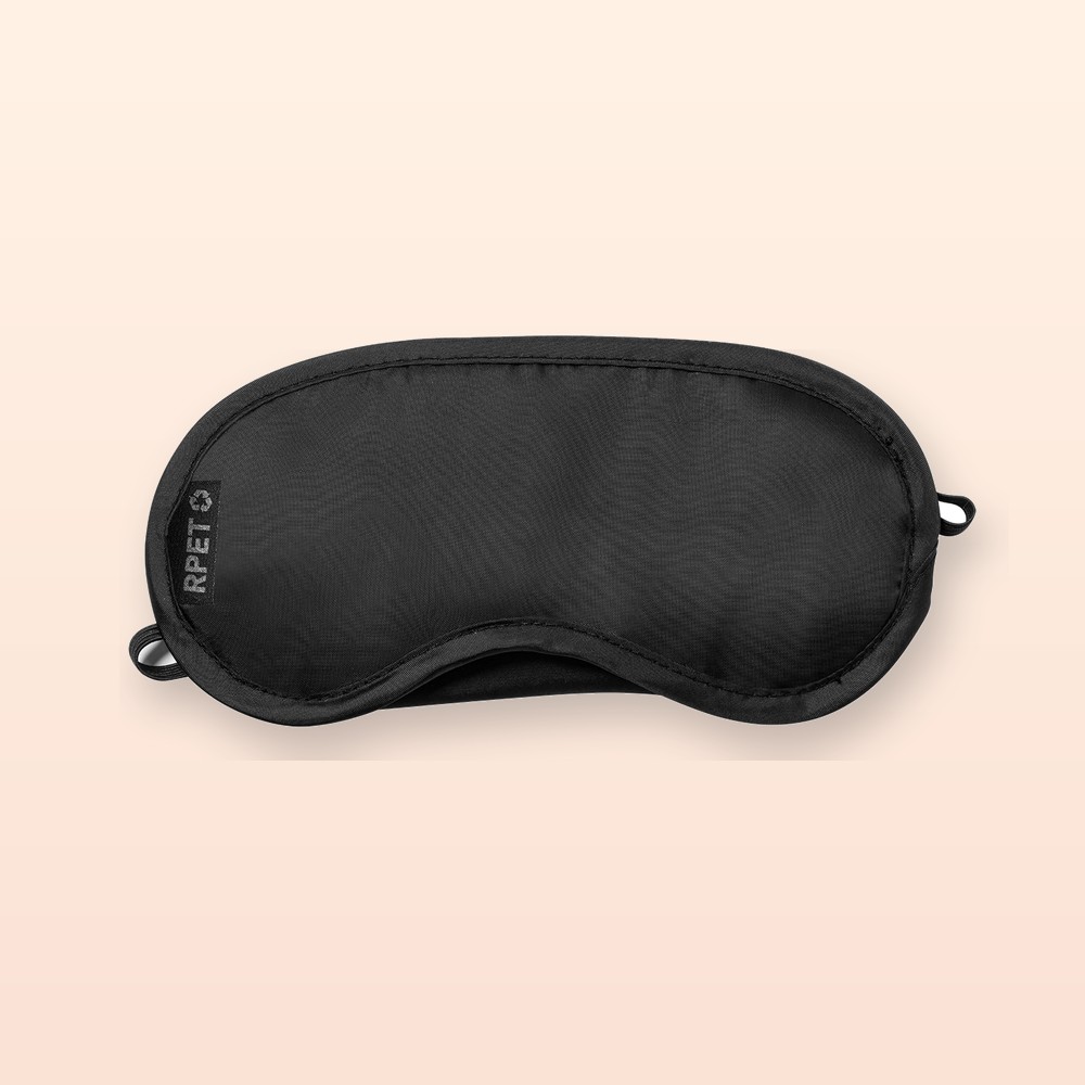 Maschera per gli occhi da viaggio RPET - nero