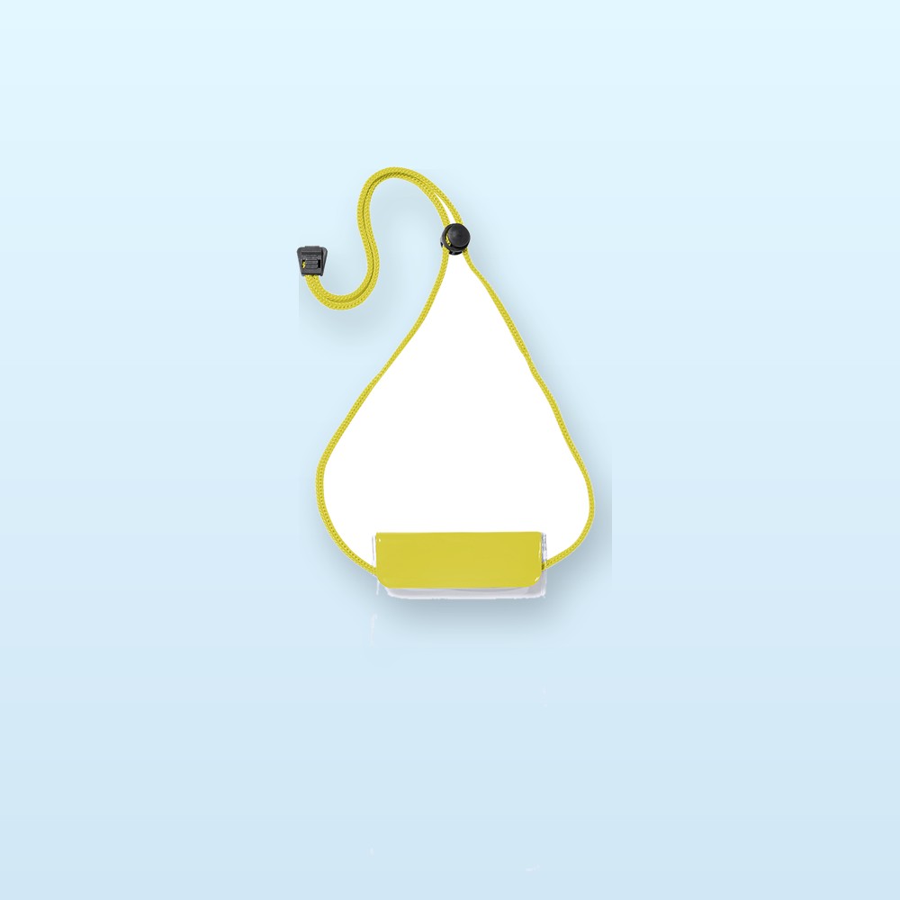 custodia impermeabile per cellulare - giallo - trasparente