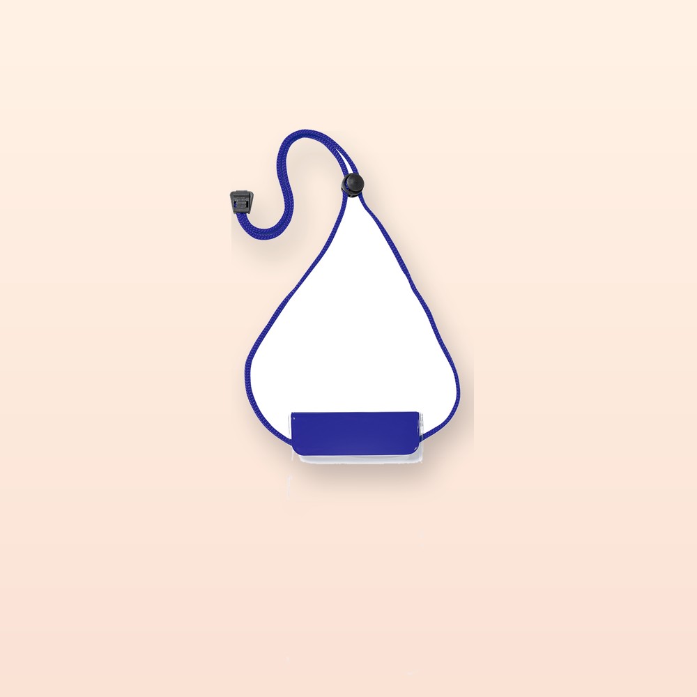 custodia impermeabile per cellulare - blu - trasparente