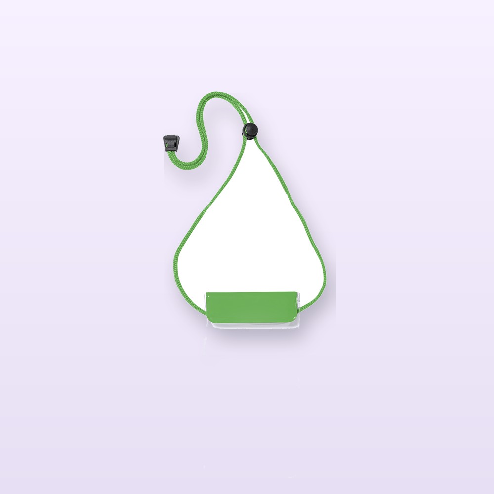 custodia impermeabile per cellulare - verde - trasparente