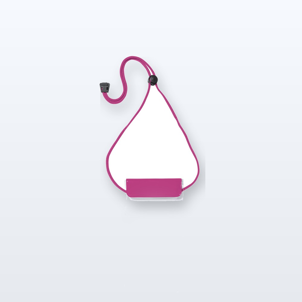 custodia impermeabile per cellulare - fucsia - trasparente