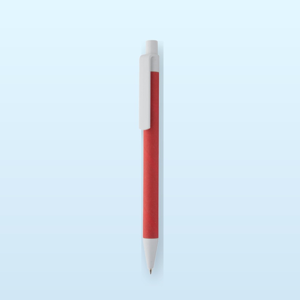 penna a sfera - rosso - bianco