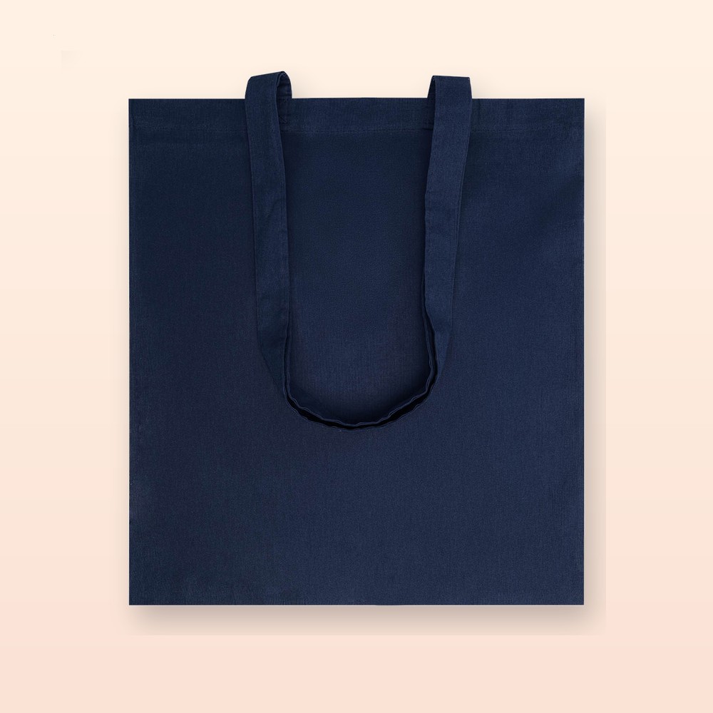 Shopper in cotone - blu scuro