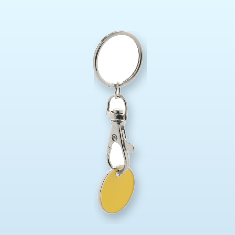 portachiavi con gettone - giallo