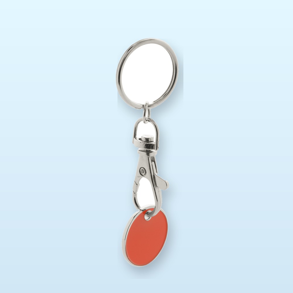portachiavi con gettone - rosso