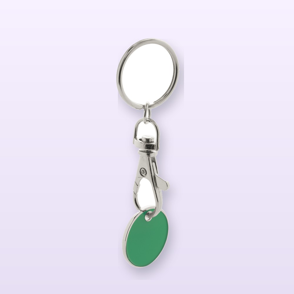 portachiavi con gettone - verde
