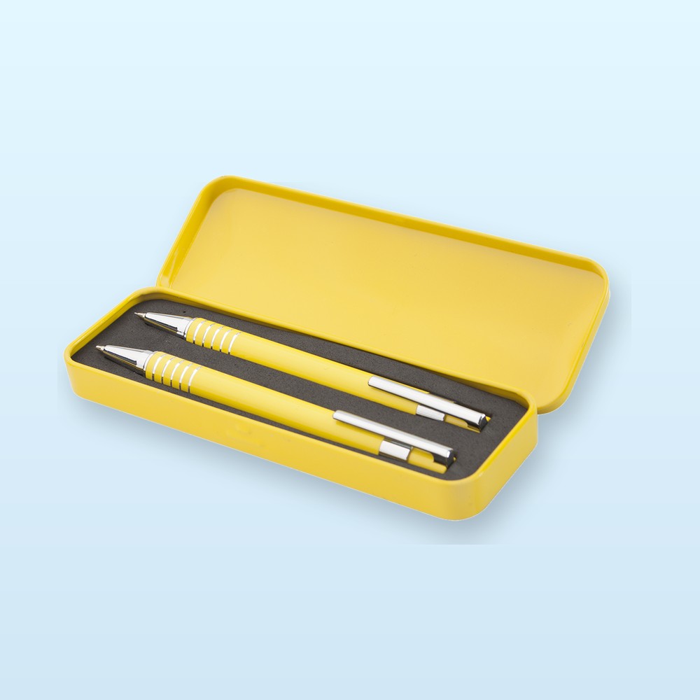 set penna e matita - giallo