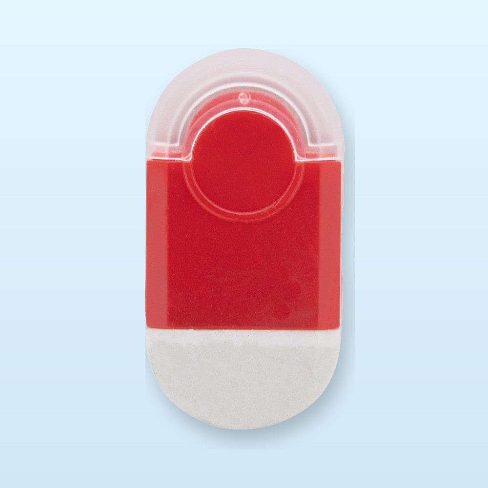 gomma e tempera matite - rosso - bianco