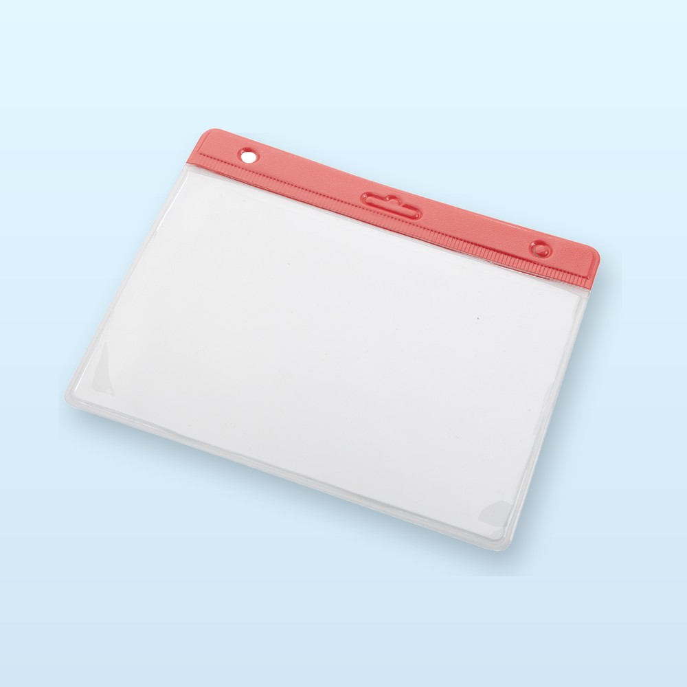 porta badge - rosso - trasparente