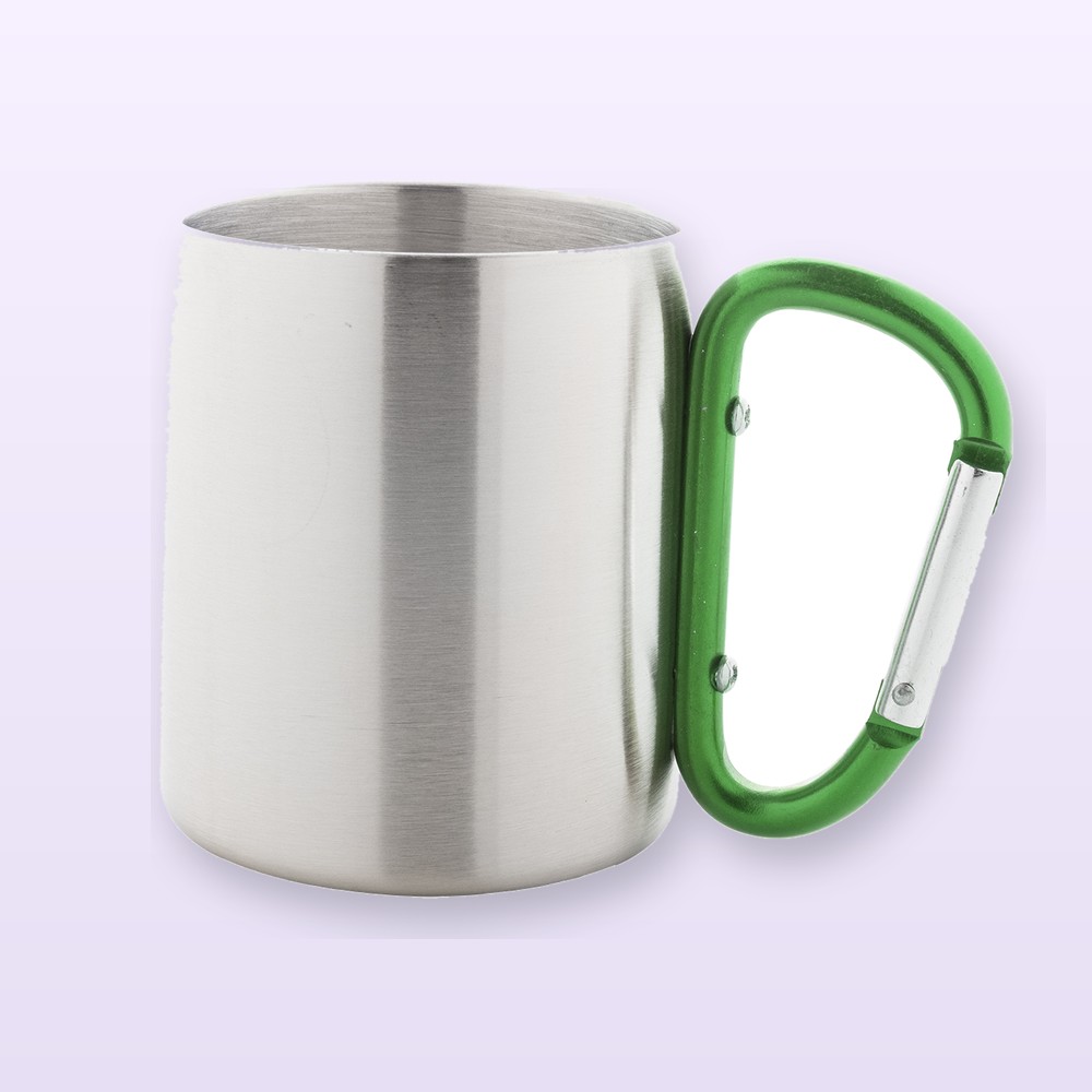 Tazza in acciaio - verde - argento
