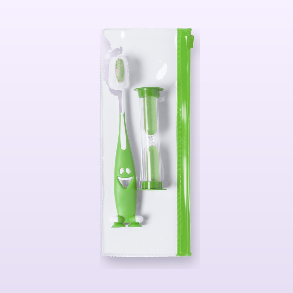 set spazzolino da denti - verde