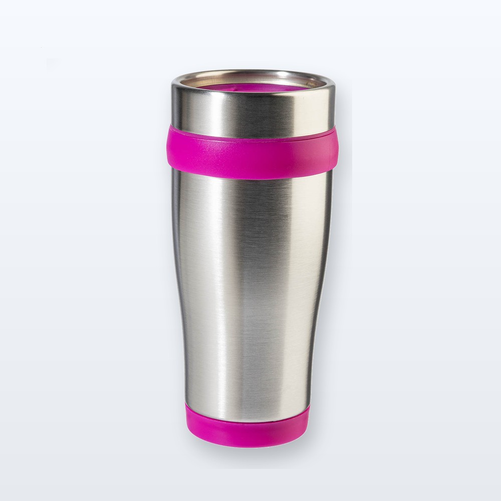 Bicchiere termico - fucsia - argento