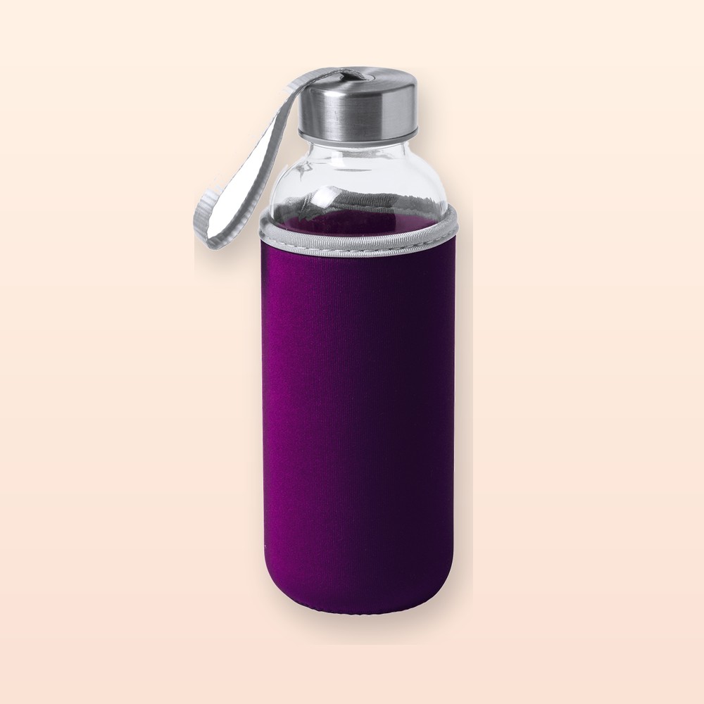 Borraccia in vetro - viola
