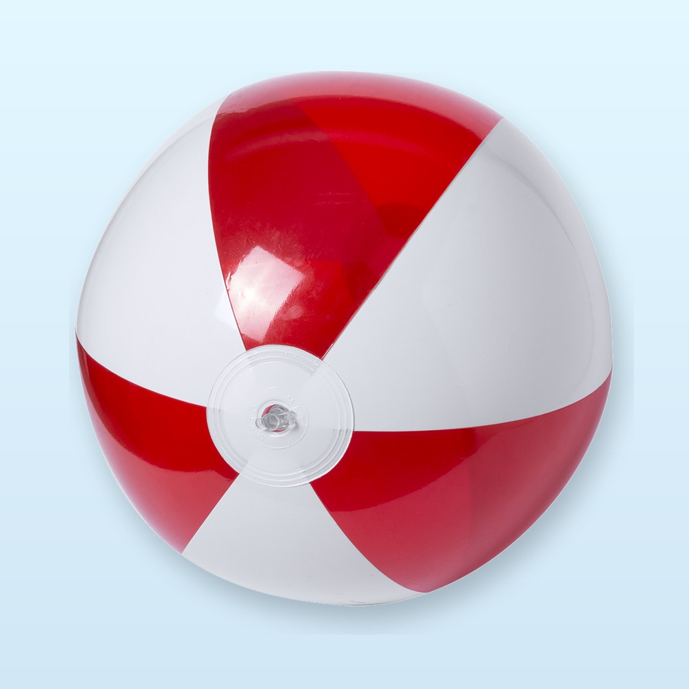 pallone da spiaggia (ø28 cm) - rosso - bianco