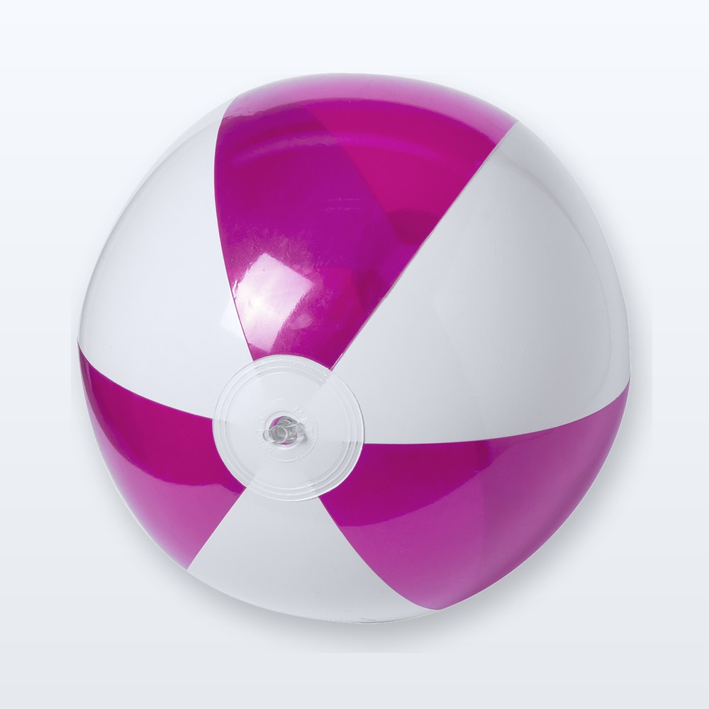 pallone da spiaggia (ø28 cm) - fucsia - bianco