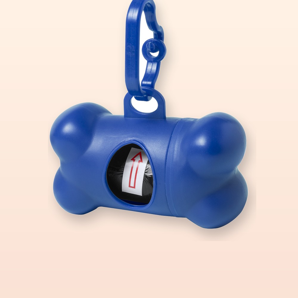 distributore di sacchetti per rifiuti cane - blu