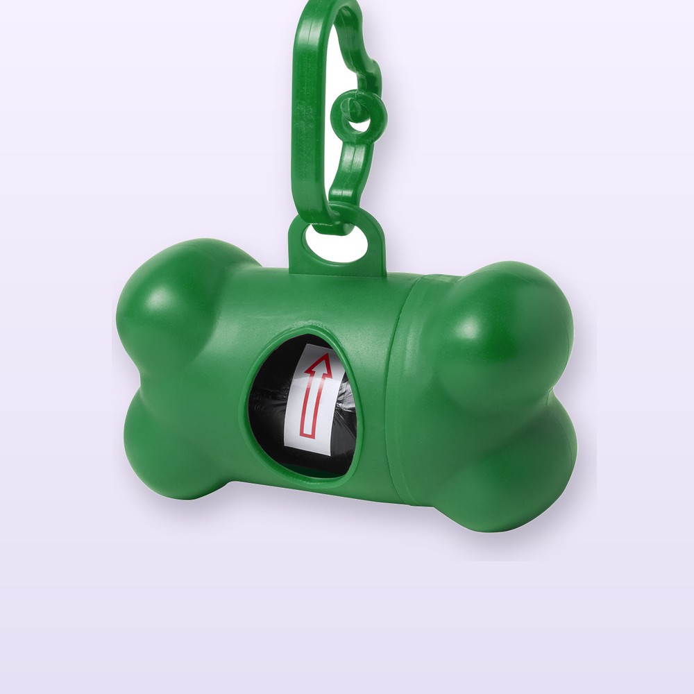 distributore di sacchetti per rifiuti cane - verde