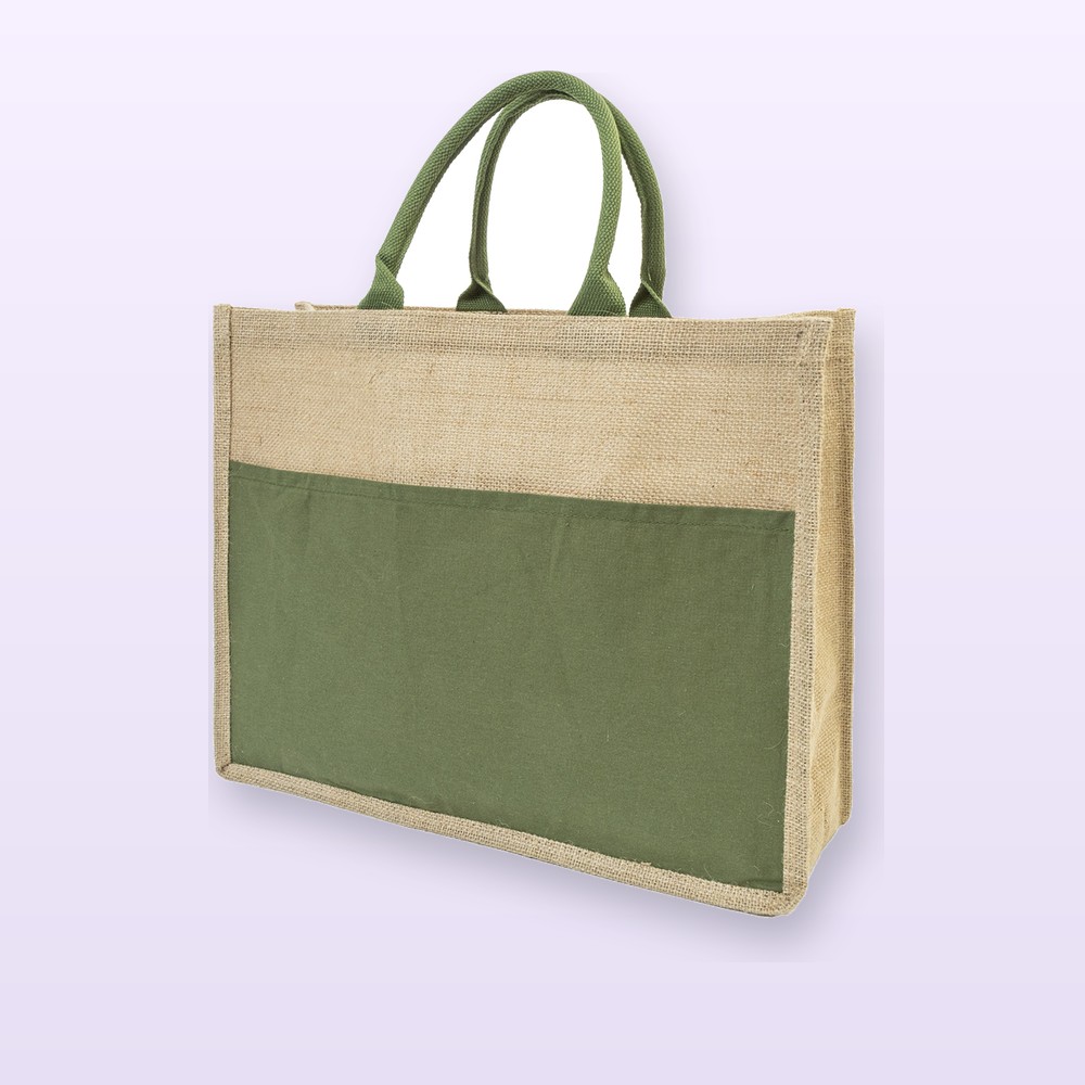 Borsa shopper da spiaggia - verde - naturale