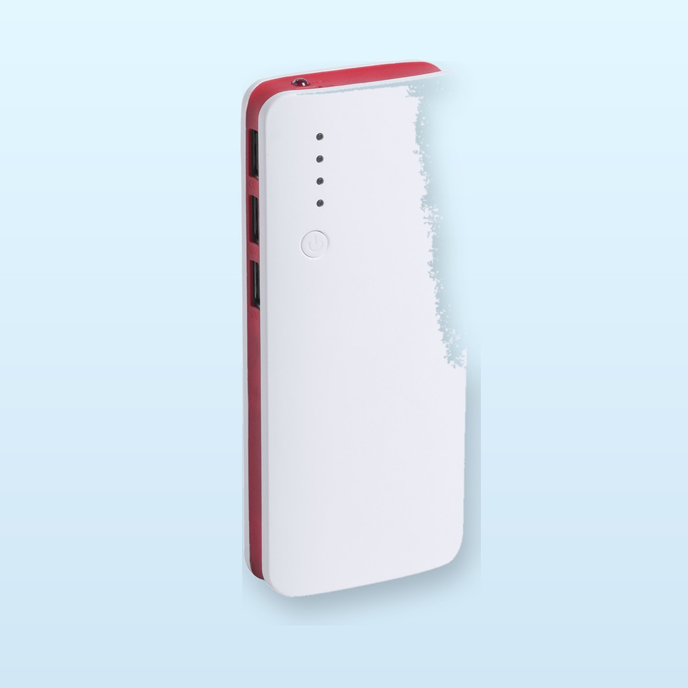 power bank - rosso - bianco