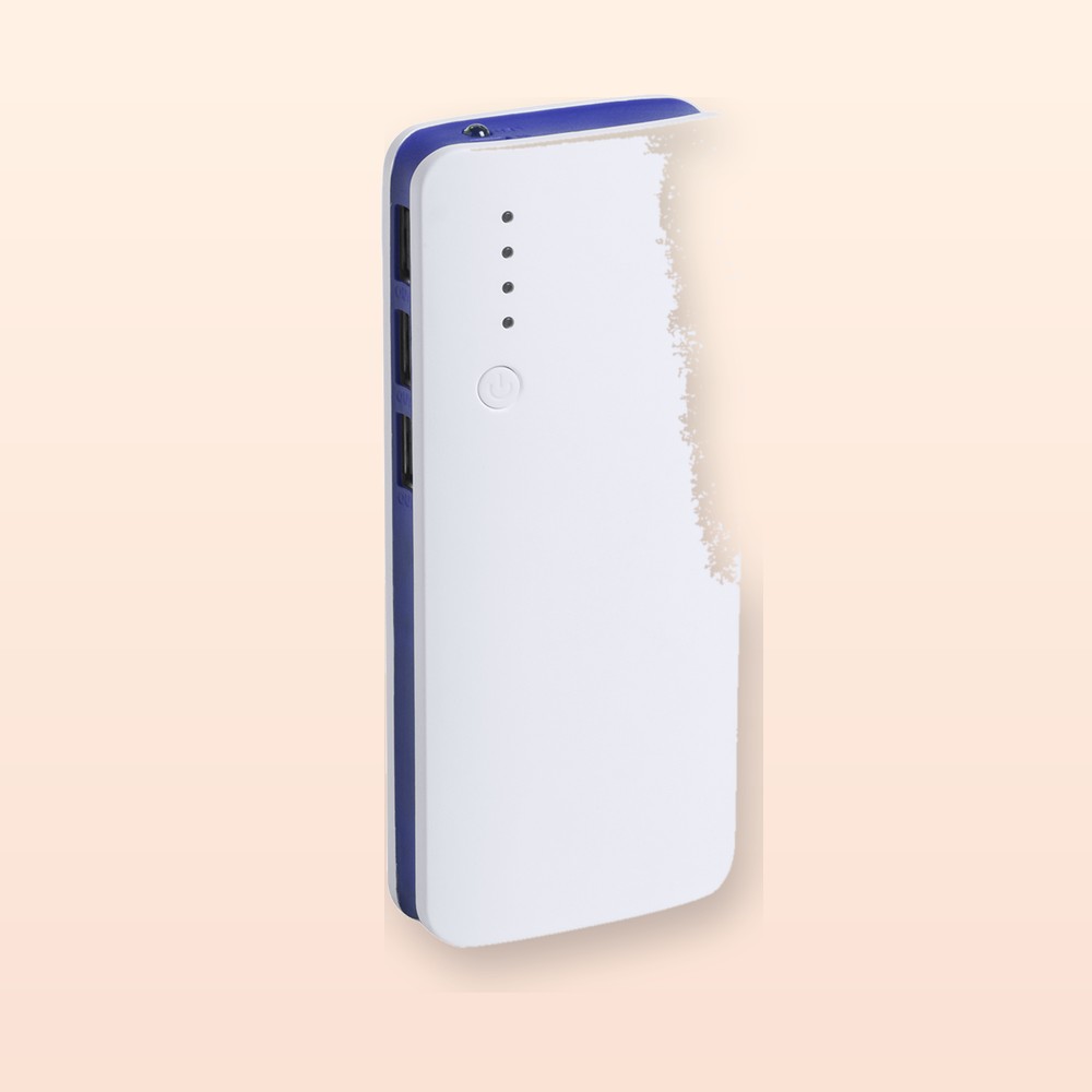 power bank - blu - bianco