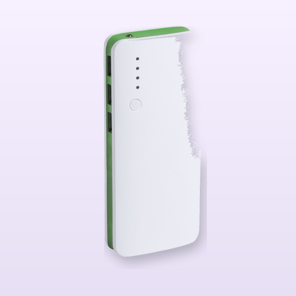 power bank - verde - bianco