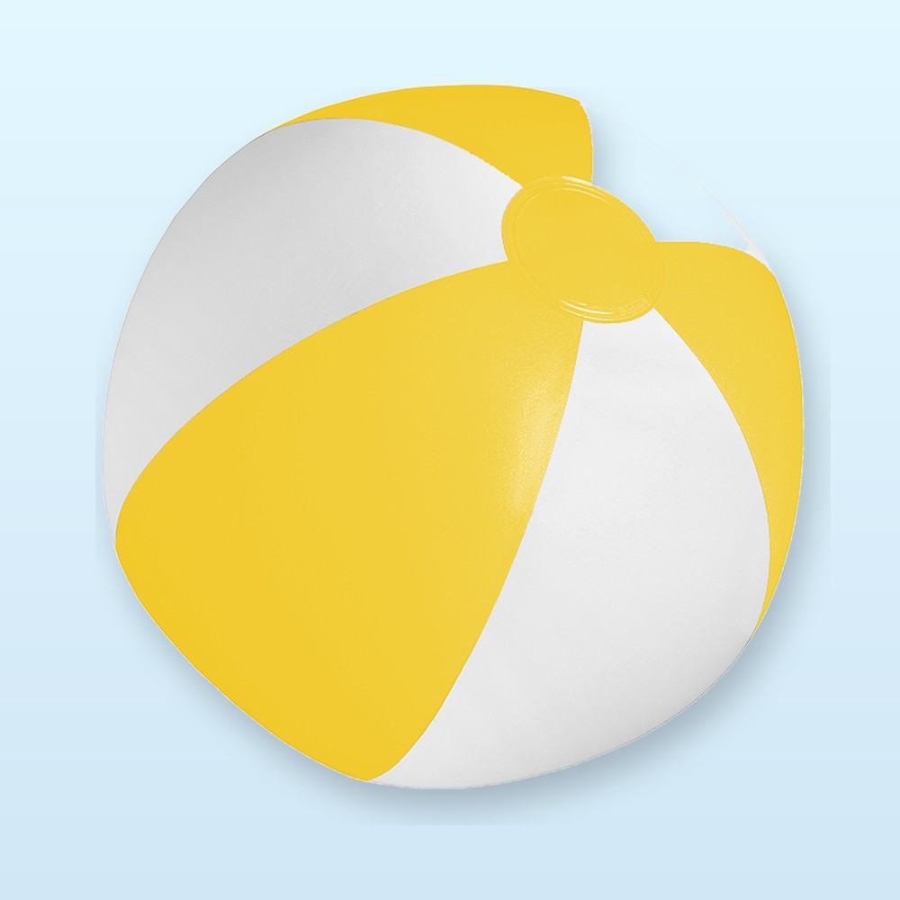 pallone da spiaggia (ø28 cm) - giallo - bianco