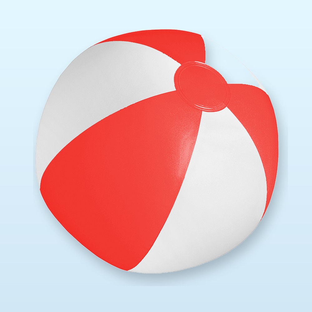 pallone da spiaggia (ø28 cm) - rosso - bianco
