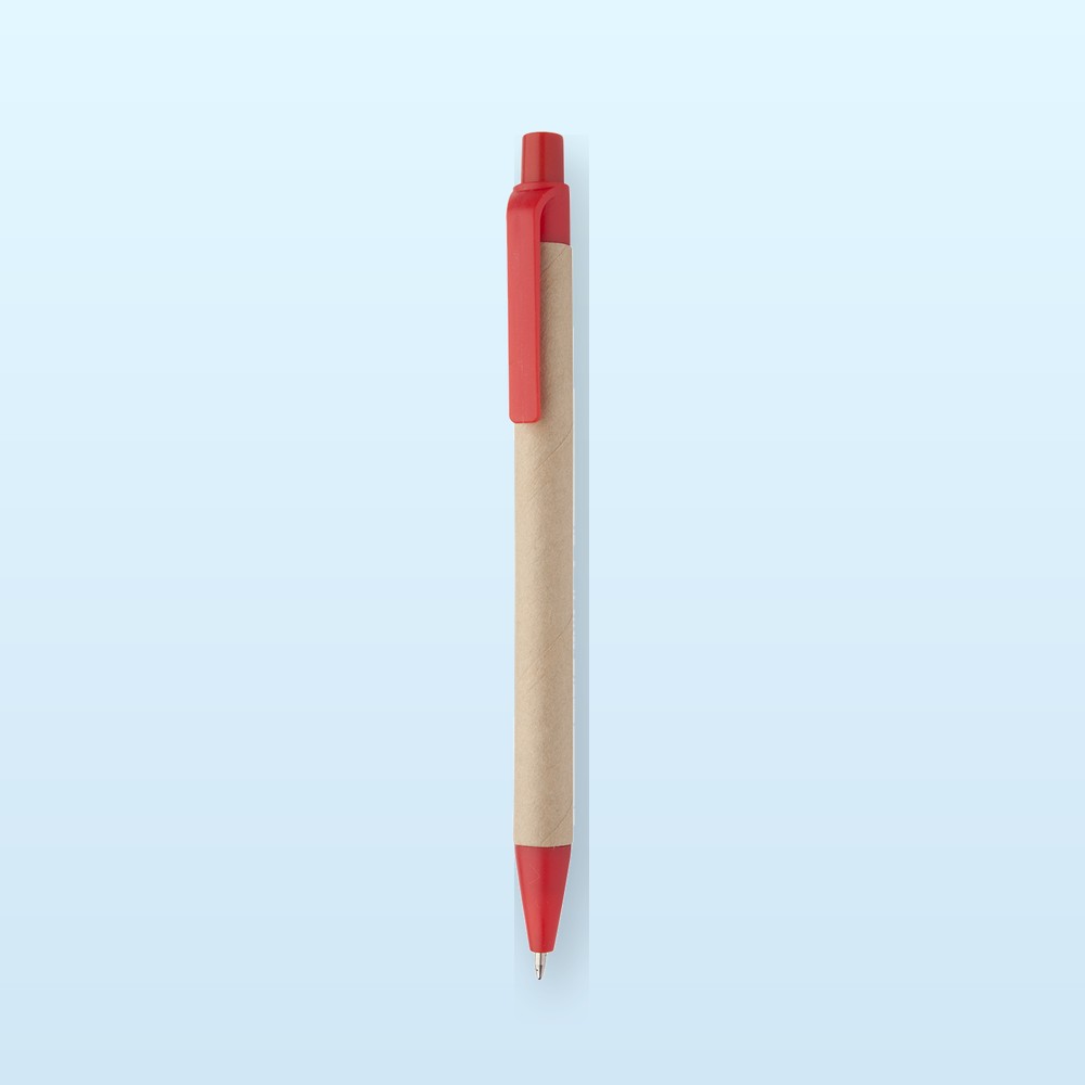 penna a sfera - rosso - naturale