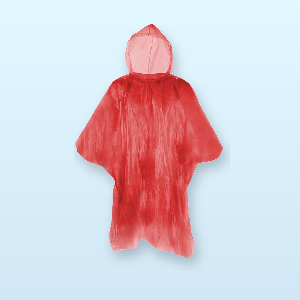 poncho impermeabile - rosso