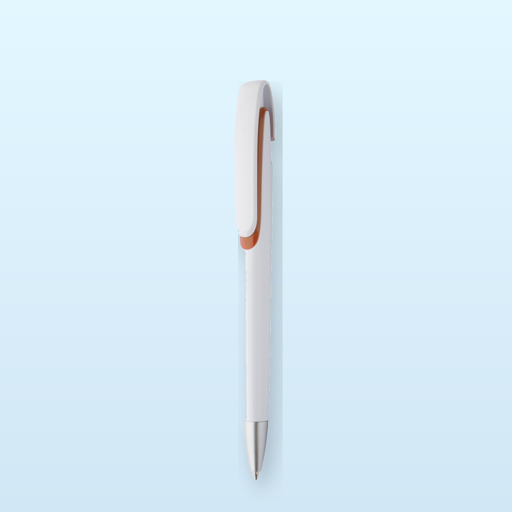 penna a sfera - arancione - bianco