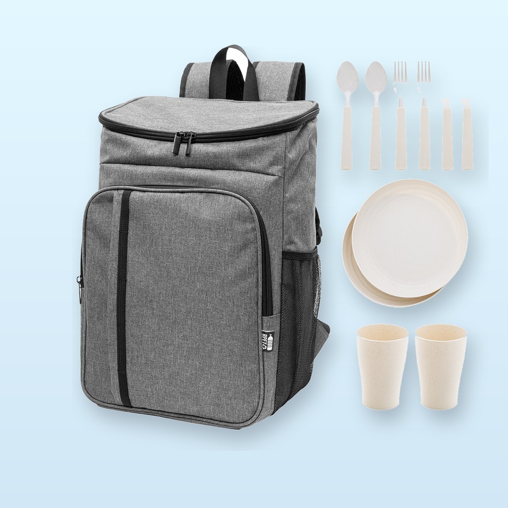 Zaino termico in RPET da picnic - grigio scuro