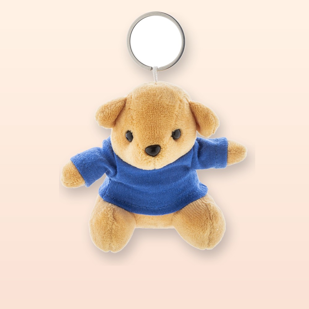 Portachiavi con orsetto in peluche - blu