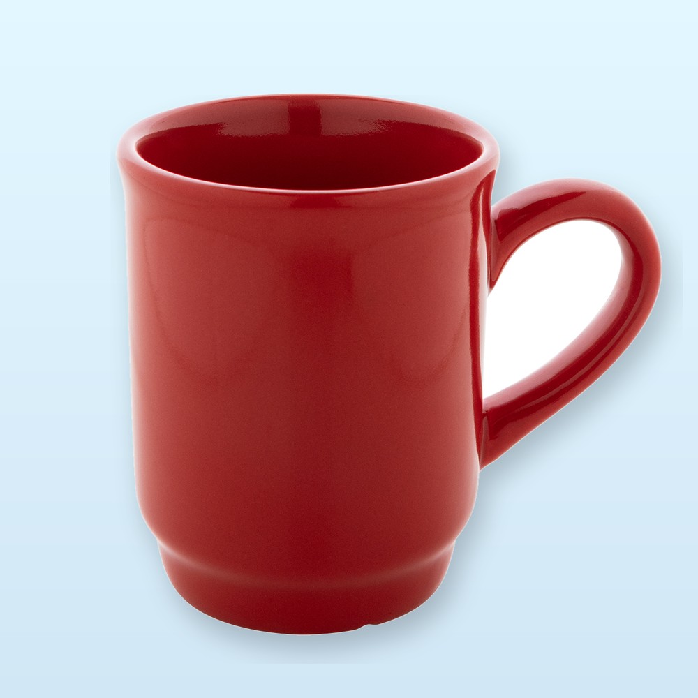 Tazza impilabile in ceramica - rosso