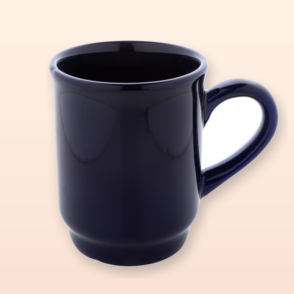 Tazza impilabile in ceramica - blu scuro