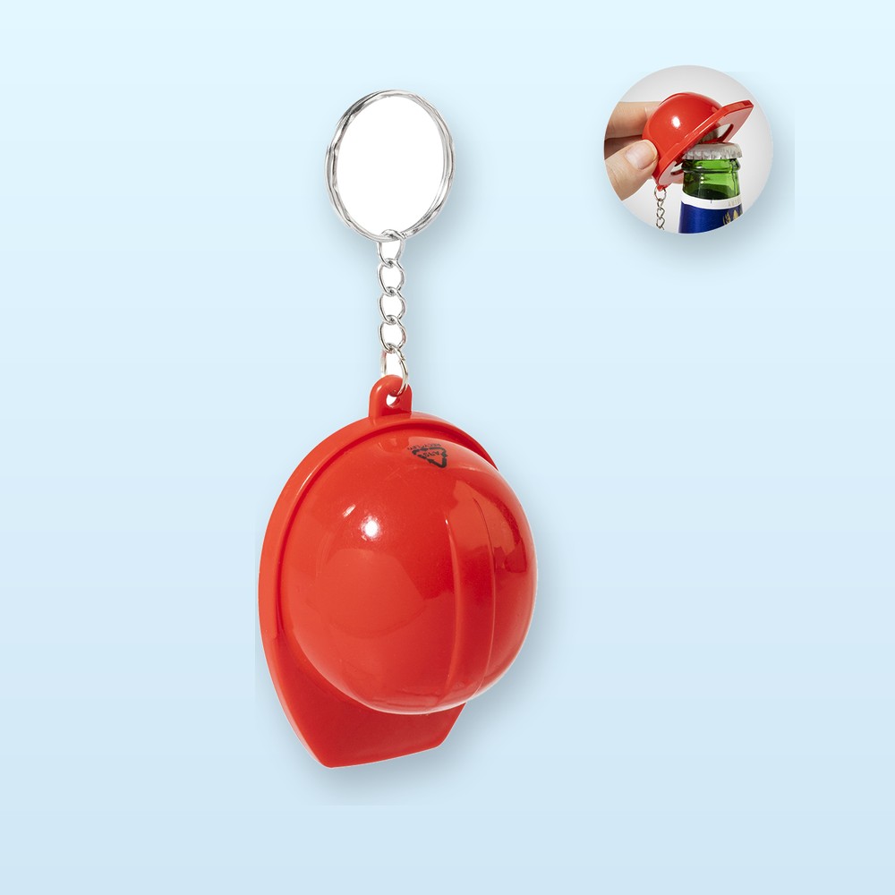 Portachiavi con apribottiglie in RABS - rosso