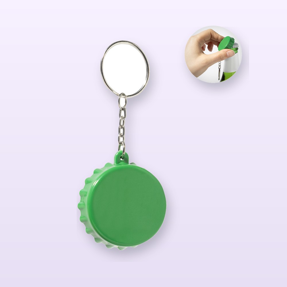 Portachiavi in RABS con apribottiglie - verde scuro