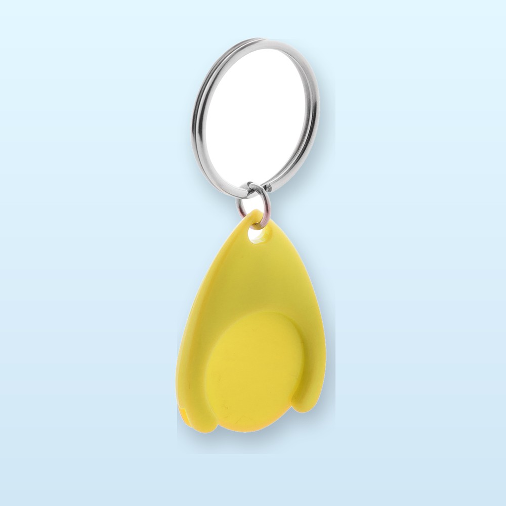 portachiavi con gettone - giallo