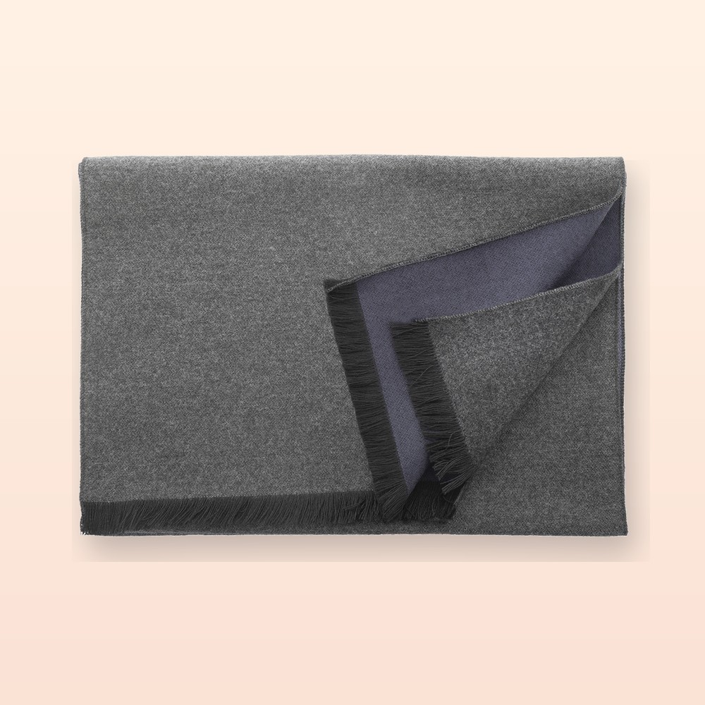 Sciarpa uomo - blu scuro - grigio