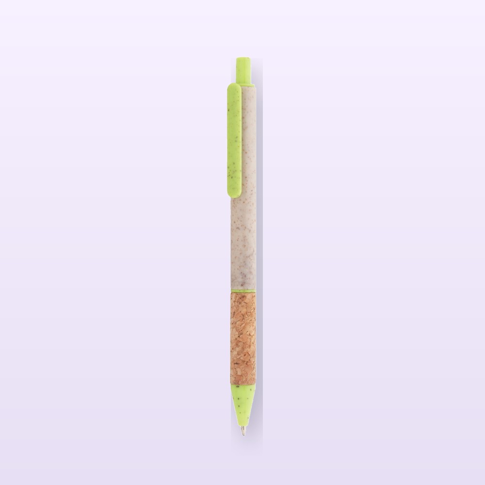 Penna a sfera - verde - naturale
