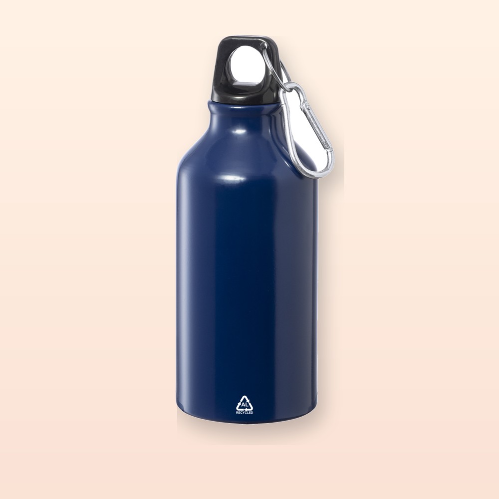 Borraccia in alluminio riciclato - blu scuro